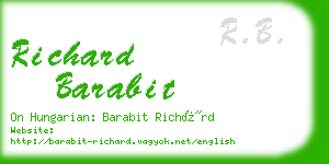 richard barabit business card